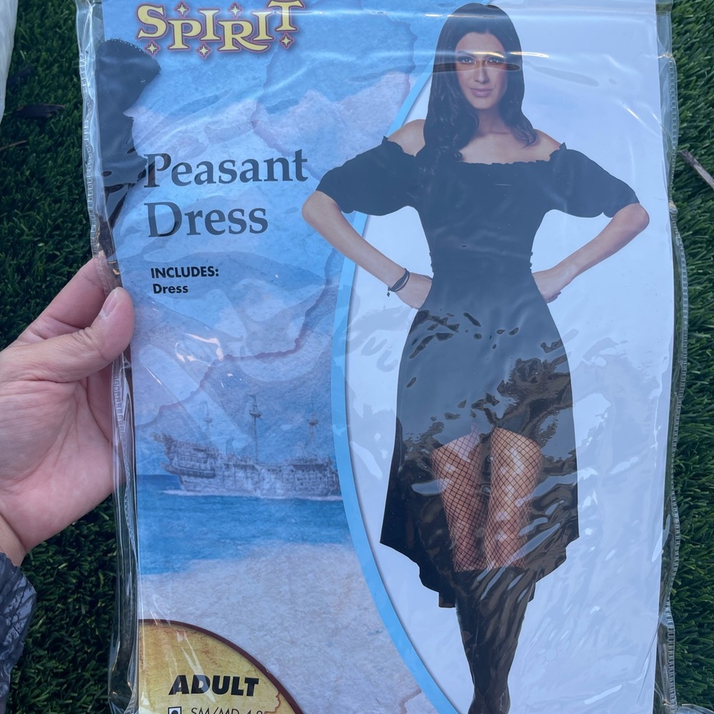 New! - Super Cute and Feminine- Spirit Black Dress Costume, Small